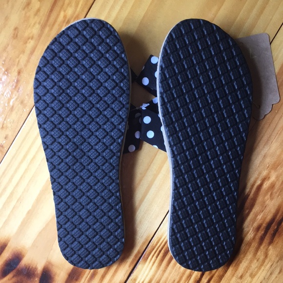 New! Espadrille Polka Dot Strap Summer Slide Sandals Flip flip - Picture 7 of 8